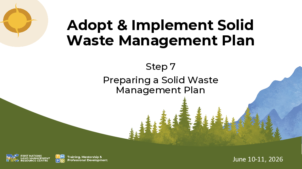 Presentation 12 Adopt and Implement SWM Plan