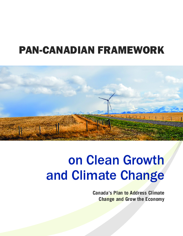 RESOURCE - Pan Canadian Framework on Clean Growth and Climate Change