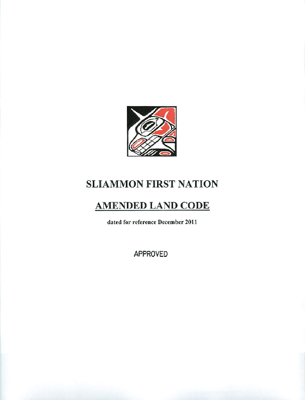 Sliammon Approved Amended Land Code Dec 2011.pdf