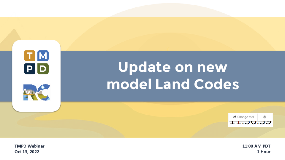 New Model Land Codes - Presentation