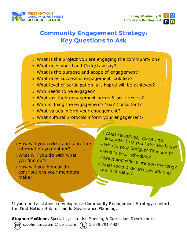 HANDOUT - Community Engagement Key Questions